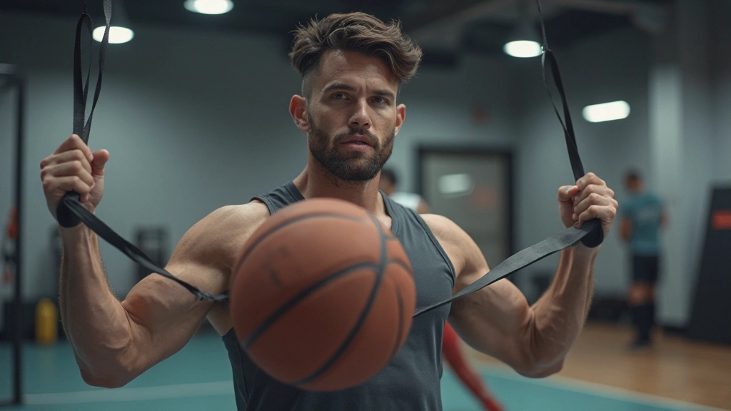 لاعب يقوم بتمارين اللياقة البدنية